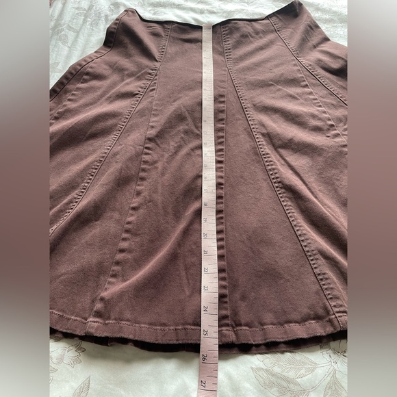 Y2K Brown Pleated Denim Skirt 10 Goblincore Fairycore Whimsical Cottage Boho VTG - Picture 6 of 6